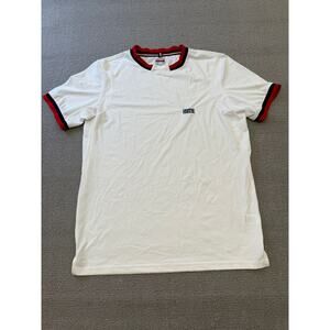 UOMO SPORT Men's Medium White Athletic Shirt Mesh